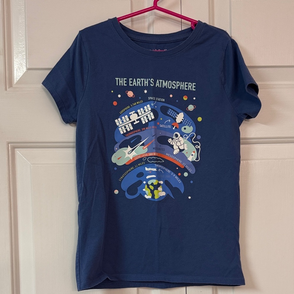 Cat & Jack Navy Blue Earth's Atmosphere Tee